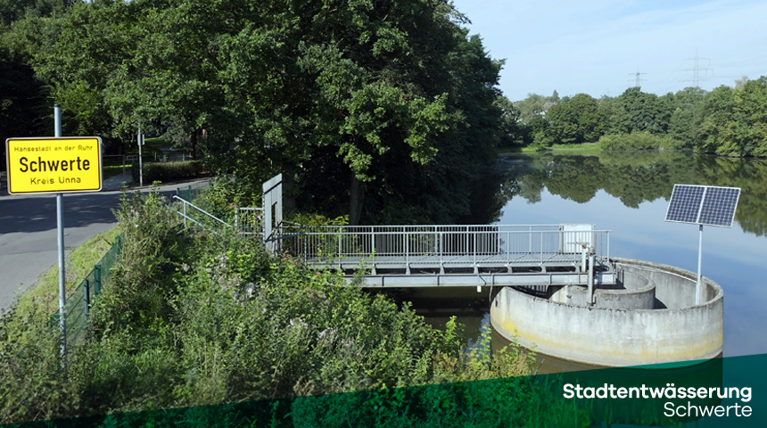 Auf dem Bild sieht man den Gehrenbach-Stausee in Schwerte-Ost.